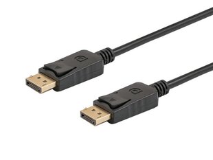 Cable SAVIO CL-136 (DisplayPort M - DisplayPort M; 2m; black color) цена и информация | Кабели и провода | kaup24.ee