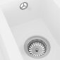 vidaXL köögivalamu ülevooluavaga, kaks kraanikaussi, valge, graniit hind ja info | Köögivalamud | kaup24.ee