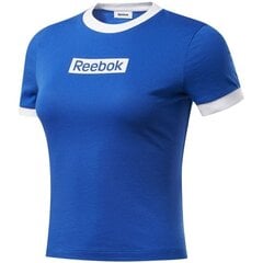 Naiste spordisärk Reebok Training Essentials Linear Logo Tee W FK6682, 51599, sinine hind ja info | Naiste spordiriided | kaup24.ee