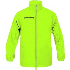 Спортивная куртка мужская Givova Rain Basico Fluo RJ001 0019, желтая цена и информация | Мужская спортивная одежда | kaup24.ee