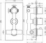 Varjatud duši- ja vannikomplekt termostaadiga Mexen Cube 7in1, 30x30 cm, Graphite hind ja info | Komplektid ja dušipaneelid | kaup24.ee