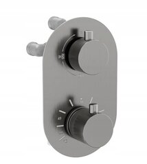 Varjatud dušikomplekt termostaadiga Mexen Kai 6in1, 30 cm, Graphite hind ja info | Komplektid ja dušipaneelid | kaup24.ee