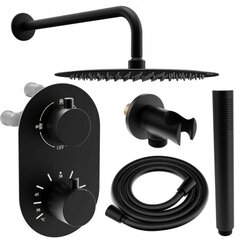 Varjatud dušikomplekt termostaadiga Mexen Kai 6in1, 30 cm, Black hind ja info | Komplektid ja dušipaneelid | kaup24.ee