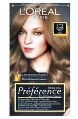 Стойкая краска для волос L'Oreal Paris Preference, L 7.1 Islande цена и информация | Краска для волос | kaup24.ee
