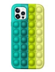 Hallo POP IT силиконовый чехол для Apple iPhone 12 Pro Max, Зелёный-жёлтый цена и информация | Чехлы для телефонов | kaup24.ee