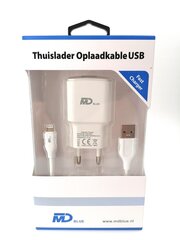 Зарядное устройство бытовое MD BLUE 5V 2.1A + 1 м USB - кабель micro USB цена и информация | Зарядные устройства для телефонов | kaup24.ee