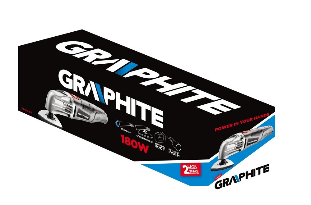 Multifunktsionaalne tööriist Graphite 180W 59G022 hind ja info | Lihvmasinad ja ketaslõikurid | kaup24.ee