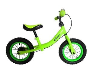 Балансировочный велосипед R3 R-Sport с тормозной ручкой, зеленый цена и информация | Детский трехколесный велосипед - коляска с удобной ручкой управления для родителей Riff F95941 2в1, фиолетовый | kaup24.ee