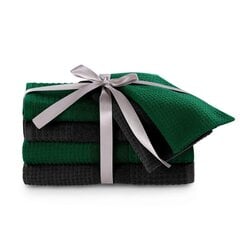AmeliaHome rätikute komplekt, 6 tk, roheline/must hind ja info | Rätikud, saunalinad | kaup24.ee
