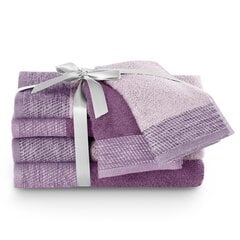 AmeliaHome rätikute komplekt, 6 tk, lilla/roosa hind ja info | Rätikud, saunalinad | kaup24.ee
