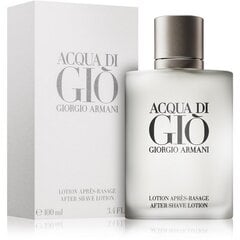 Giorgio Armani Acqua di Gio raseerimisjärgne näovesi meestele 100 ml hind ja info | Lõhnastatud kosmeetika meestele | kaup24.ee