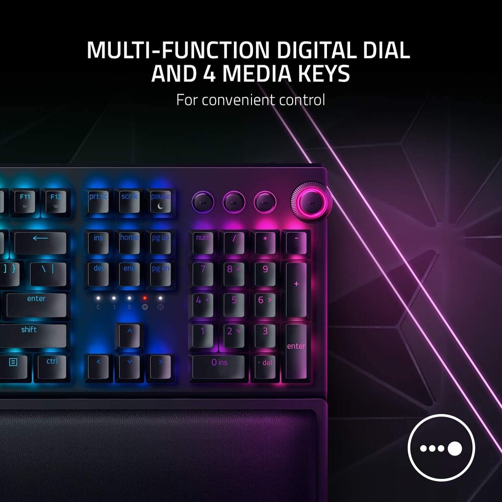 Mehaaniline klaviatuur Razer BlackWidow V3 Pro, Green Switch, US, must цена и информация | Klaviatuurid | kaup24.ee