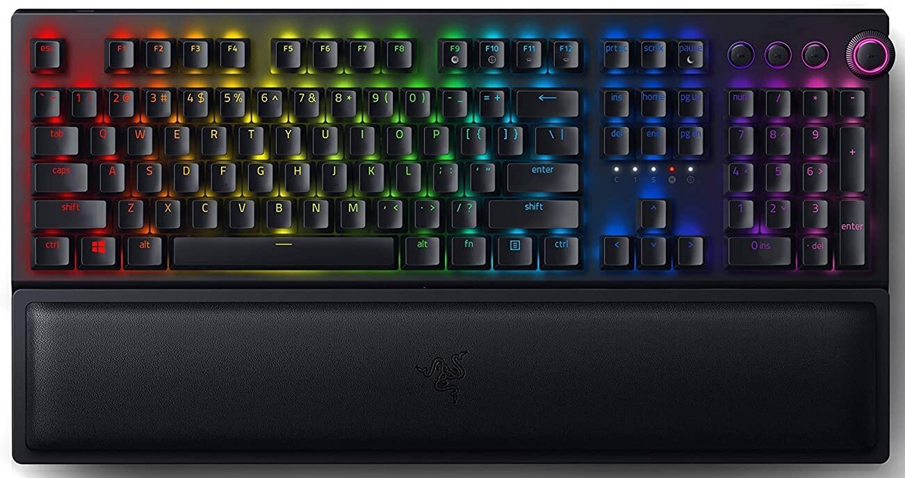 Mehaaniline klaviatuur Razer BlackWidow V3 Pro, Green Switch, US, must цена и информация | Klaviatuurid | kaup24.ee