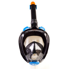 Маска полно-лицевая для плавания Scorpena Swim L/XL, черная-синяя цена и информация | Маски для дайвинга | kaup24.ee
