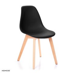 Комплект из 4 стульев Homede Mirano, черный цена и информация | Стулья для кухни и столовой | kaup24.ee
