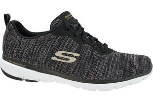 Кроссовки женские Skechers Flex Appeal 3.0 Endless Glamour 13071-BKMT, черные цена и информация | Спортивная обувь, кроссовки для женщин | kaup24.ee