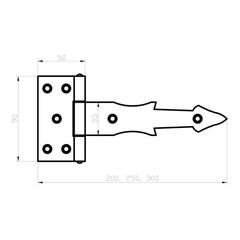 Hinged ASCZ-250 hind ja info | Ukse hinged, tarvikud | kaup24.ee