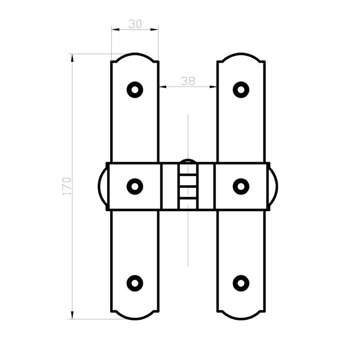 Vertikaalsed hinged hind ja info | Ukse hinged, tarvikud | kaup24.ee