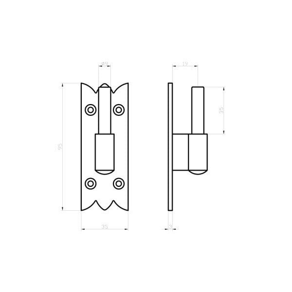 Paindlikust vasest hinged hind ja info | Ukse hinged, tarvikud | kaup24.ee