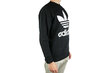 Meeste dressipluus Adidas Trefoil Over Crew CW1236, must hind ja info | Meeste pusad | kaup24.ee