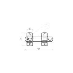 Uksestopper, 57x120 mm hind ja info | Ukse hinged, tarvikud | kaup24.ee