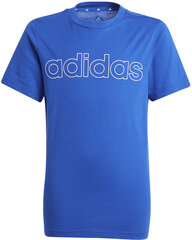 Adidas T-Särgid B Lin T Blue GN4011/134 hind ja info | Poiste särgid | kaup24.ee