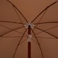 vidaXL päikesevari, teraspostiga, 180 cm, pruunikashall hind ja info | Päikesevarjud, markiisid ja alused | kaup24.ee