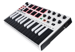 AKAI MPK Mini MK3 MIDI kontroller (valge) hind ja info | Klahvpillid | kaup24.ee