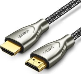 UGREEN HDMI 2.0 kaabel, 1 m, hall, HD131 hind ja info | Kaablid ja juhtmed | kaup24.ee