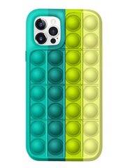 Hallo POP IT силиконовый чехол для Apple iPhone 12 / 12 Pro, Зелёный-жёлтый цена и информация | Чехлы для телефонов | kaup24.ee
