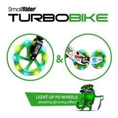 Tasakaaluratas Small Rider Turbo Bike 2in1, helendavad moodulrattad, reguleeritav kõrgus, roheline цена и информация | Балансировочные велосипеды | kaup24.ee