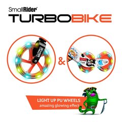 Беговел Small Rider Turbo Bike 2в1, Светящиеся модульные колеса, Регулировка по высоте, Оранжевый цена и информация | Детский трехколесный велосипед - коляска с удобной ручкой управления для родителей Riff F95941 2в1, фиолетовый | kaup24.ee