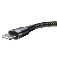 Baseus CALKLF-BG1 kohvik USB Lightning kaabel 2,4A / 1m must hind ja info | Mobiiltelefonide kaablid | kaup24.ee