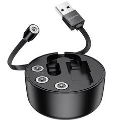 USB кабель Borofone BU26 3-в-1, MicroUSB-Lightning-Type-C, магнитный, 1.0 м, черный цена и информация | Кабели для телефонов | kaup24.ee