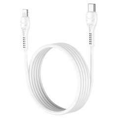 Kaabel Type C -> Lightning - Type C PD (kiire laadimine) Hoco X55 1.0m 3A 18W, Laadimiskaabel kaabel USB C to Lightning apple iPhone, valge hind ja info | Mobiiltelefonide kaablid | kaup24.ee