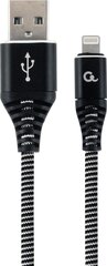 Gembird CC-USB2B-AMLM-2M-BW, USB-A/Lightning, 2 м цена и информация | Кабели и провода | kaup24.ee