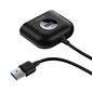 Baseus Square Round USB Adapter, HUB USB 3.0 to 1x USB 3.0 + 3x USB 2.0.1m (Must) hind ja info | Mobiiltelefonide kaablid | kaup24.ee