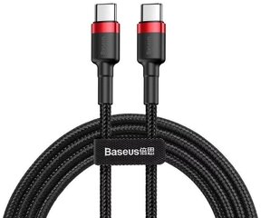 Кабель Baseus USB Type C Power Delivery 2.0 10Вт 20В 5A 2 м BSU1520REDBLK цена и информация | Кабели для телефонов | kaup24.ee