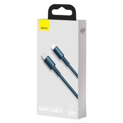 Baseus High Density Braided Cable Type-C to Lightning, PD, 20W, 1m (blue) цена и информация | Кабели для телефонов | kaup24.ee