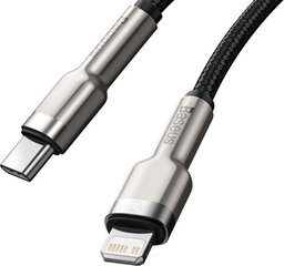 USB-C cable for Lightning Baseus Cafule, PD, 20W, 1m (black) hind ja info | Mobiiltelefonide kaablid | kaup24.ee