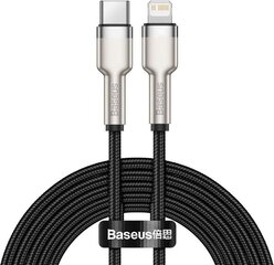 USB-C cable for Lightning Baseus Cafule, PD, 20W, 1m (black) hind ja info | Mobiiltelefonide kaablid | kaup24.ee