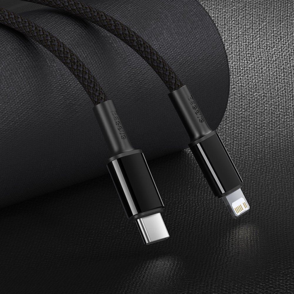 Baseus USB Type C - Lightning cable Power Delivery fast charge 20 W 2 m black (CATLGD-A01) hind ja info | Mobiiltelefonide kaablid | kaup24.ee