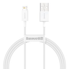 Baseus Superior Series Cable USB to Lightning, 2.4A, 1m (white) цена и информация | Кабели для телефонов | kaup24.ee
