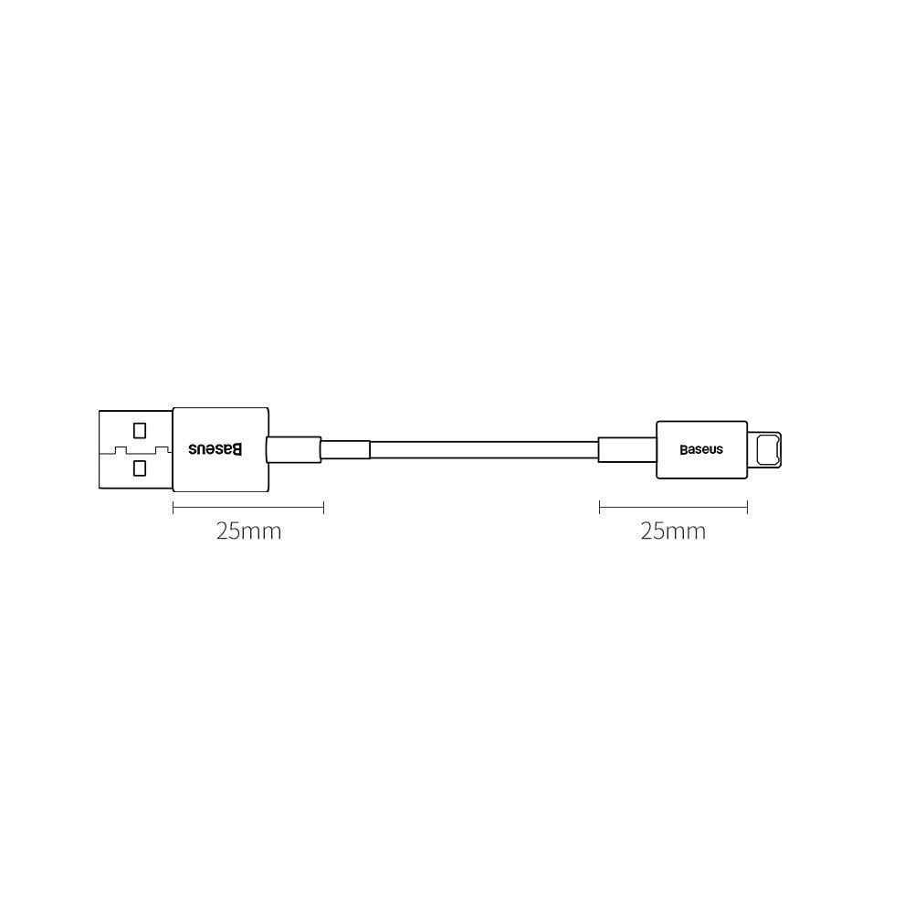 Baseus CALYS -C02 Superior kaabel USB - Lightning 2,4A / 2 m valge цена и информация | Mobiiltelefonide kaablid | kaup24.ee