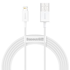 Baseus CALYS -C02 Superior kaabel USB - Lightning 2,4A / 2 m valge цена и информация | Кабели для телефонов | kaup24.ee