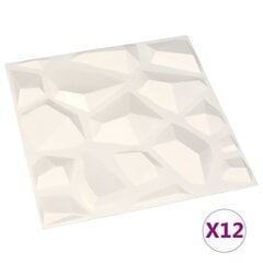 vidaXL 12 seinapaneeli 3D, 0,5 x 0,5 m, 3 m² цена и информация | Элементы декора для стен, потолка | kaup24.ee