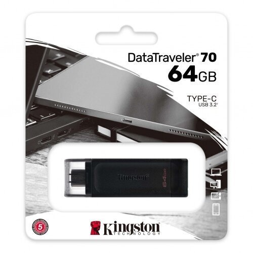 Kingston Data Traveler 70, 64GB hind ja info | Mälupulgad | kaup24.ee