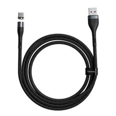 Baseus Zinc USB - USB Type C magnetic data charging cable Quick Charge AFC 1 m 5 A black and gray (CATXC-NG1) hind ja info | Mobiiltelefonide kaablid | kaup24.ee