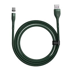 Base Zinc USB - USB Type C magnetandmeside laadimiskaabel Quick Charge AFC 1 m 5 A roheline (CATXC-N06) hind ja info | Mobiiltelefonide kaablid | kaup24.ee