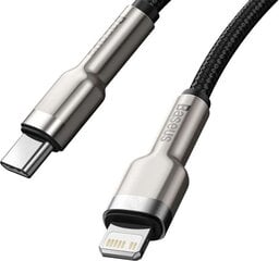 USB-C cable for Lightning Baseus Cafule, PD, 20W, 2m (black) hind ja info | Mobiiltelefonide kaablid | kaup24.ee